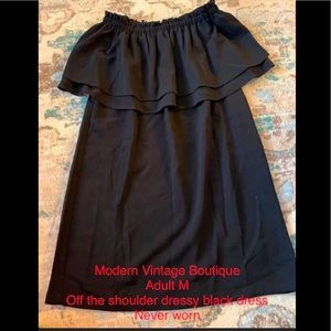 NWT Off-Shoulder Black Dress
